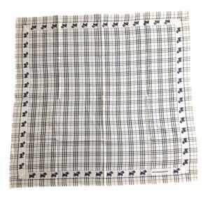 Vintage Burberry Scotty Scottish Dog Handkerchief Scarf